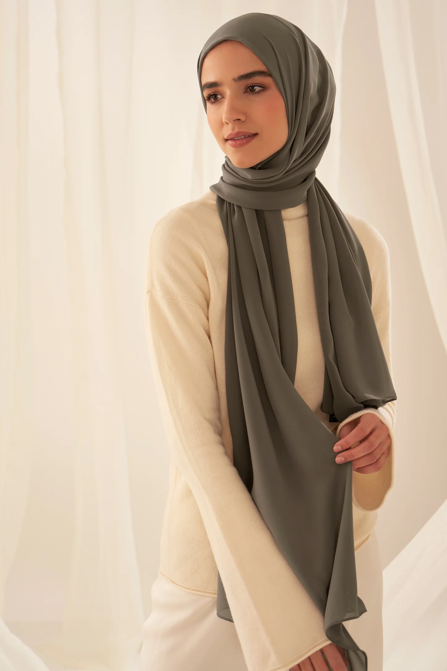 Everyday Chiffon Hijab - Taupe | Haute Hijab