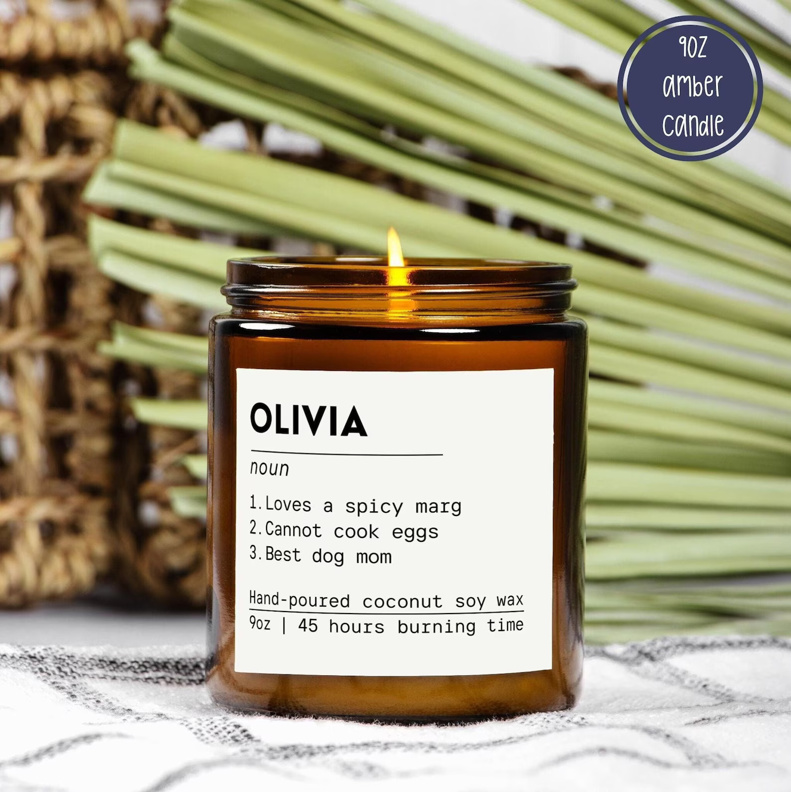 Name Definition Candle, Custom Funny Birthday Gift, Christmas Best Friend Personalized Gift - Ets... | Etsy (US)