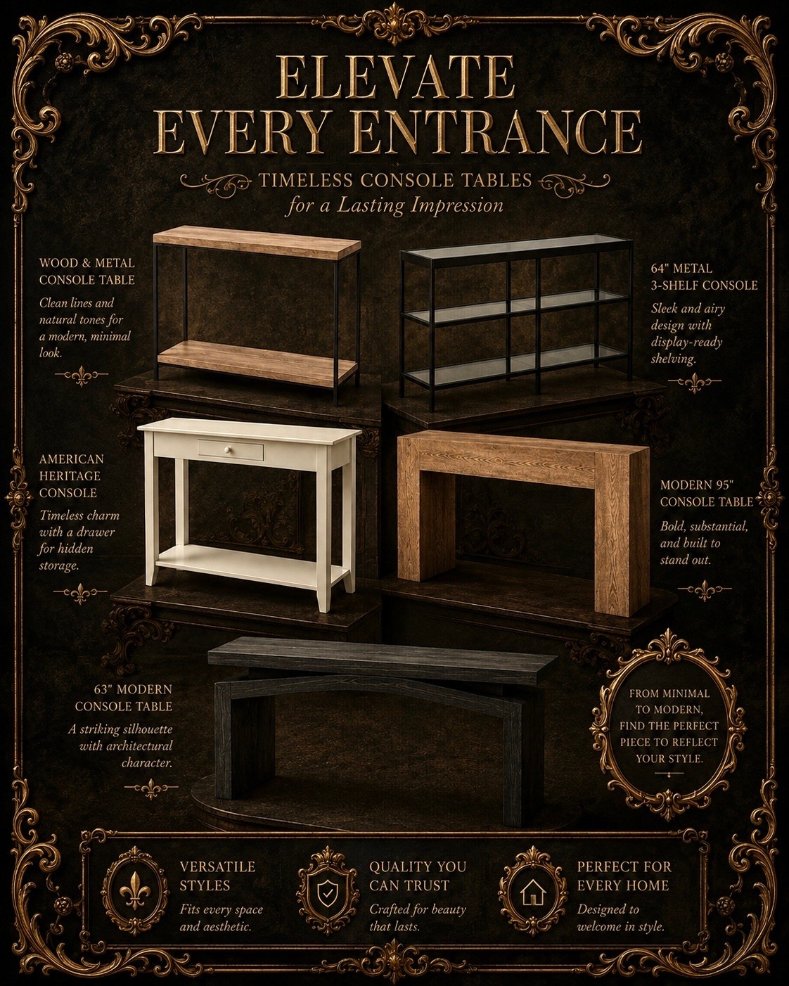 Your entryway is the first impression your home makes—make it unforgettable.

Whether you love clean modern lines, warm wood finishes, or timeless storage solutions, the right console table instantly elevates your space. These Amazon finds prove designer style doesn’t have to come with a designer price tag.

Which one fits your home best?

#AmazonFinds #ConsoleTable #EntrywayDecor #HomeDecor #LuxuryHomeDecor #InteriorDesign #AmazonHome #TimelessStyle #ModernHome #HomeInspiration #EntrywayInspo #FurnitureFinds #InteriorStyling #DesignerLook #callsigndesign