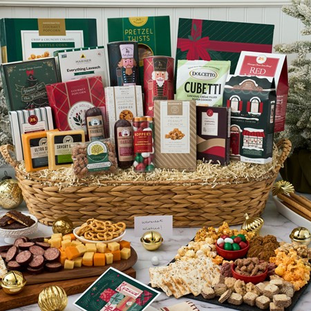 Christmas Snack Gift Basket Jumbo | GourmetGiftBaskets.com