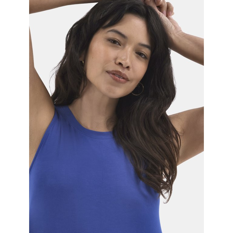 Time and Tru Women's Sleeveless Knit Swing Dress, Sizes XS-XXXL | Walmart (US)