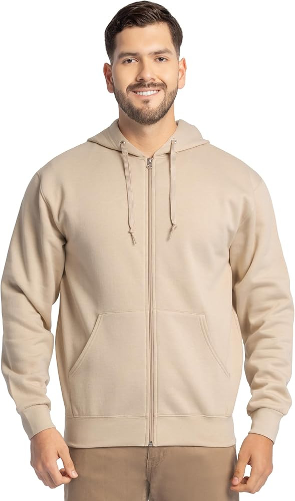 Fruit of the Loom Eversoft Fleece Full Zip Hoodie Sweatshirt | Amazon (US)