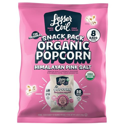 Lesser Evil - Buddha Bowl Organic Popcorn Himalayan Pink - 0.46 Ounce (Pack of 8) | Amazon (US)
