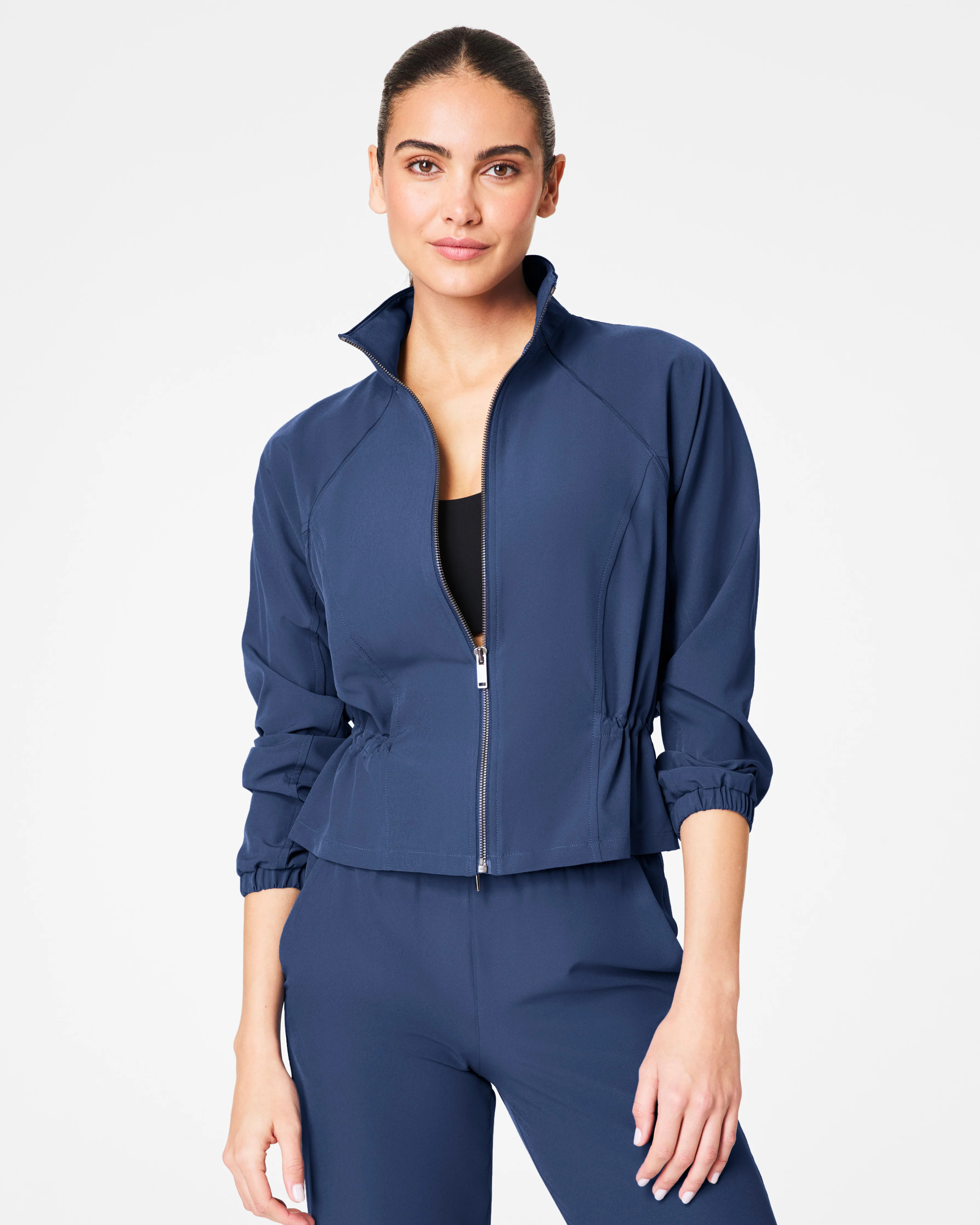 On the Move Cinched Back Jacket – Lightweight, Sun-Safe Layer | SPANX | Spanx