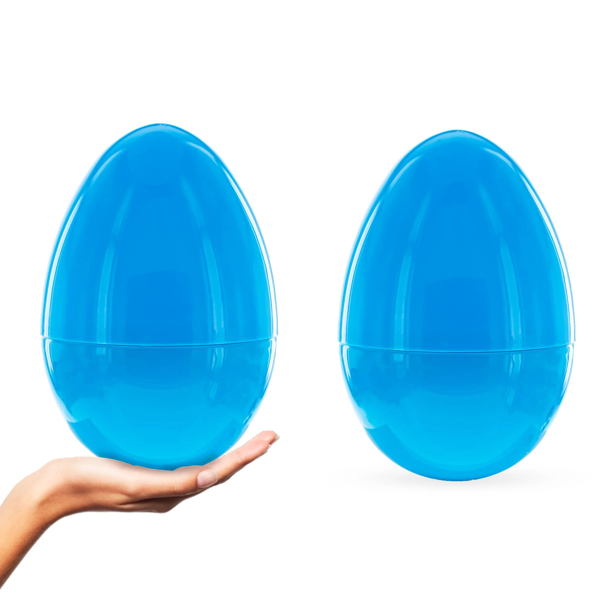 Set of 2 Blue Giant Jumbo Size Fillable Plastic Easter Eggs 10 Inches | Walmart (US)