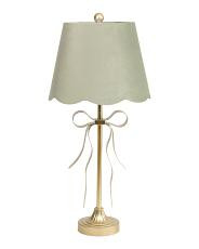 29in Bow Metal Lamp With Scalloped Shade | TJ Maxx