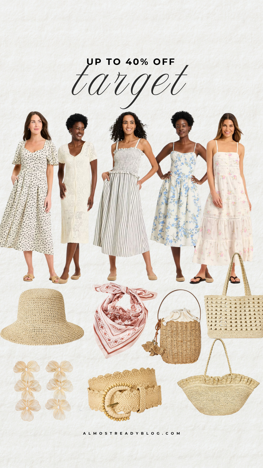 Target up to 40% off spring styles for all, spring dresses, straw bags, summer bags, summer jewelery, summer accessoris, amanda west, almostreadyblog 

 

#LTKSaleAlert