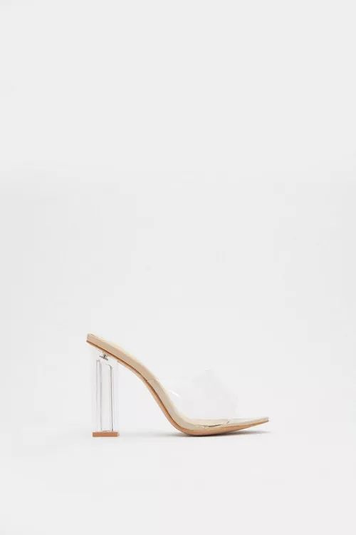 Clear Strap Block Heel Mules | Nasty Gal (US)