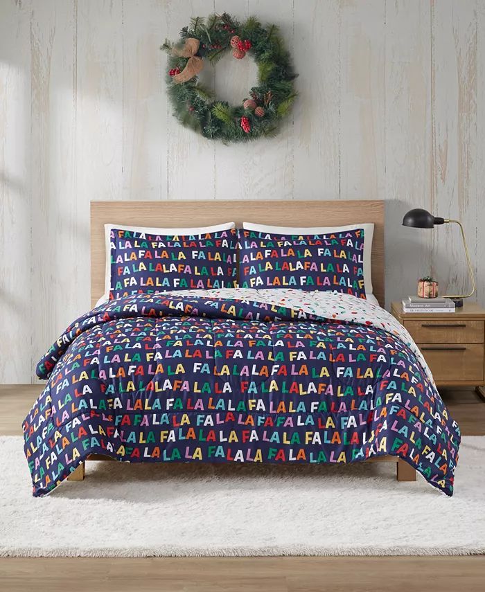 Holiday FaLaLa 3-Pc. Comforter Set, Created for Macy's | Macy's