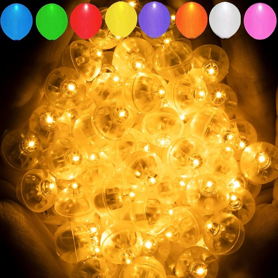 Aogist 50pcs Orange Balloon Lights,Long Standby Time Waterproof Mini Light,Battery Powered,Round ... | Amazon (US)