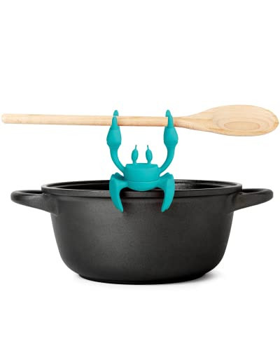 OTOTO Aqua the Crab Silicone Utensil Rest - Silicone Spoon Rest for Stove Top - BPA-Free, Heat-Resistant Kitchen and Grill Utensil Holder - Non-Slip Spoon Holder Stove Organiser and Steam Releaser | Amazon (US)