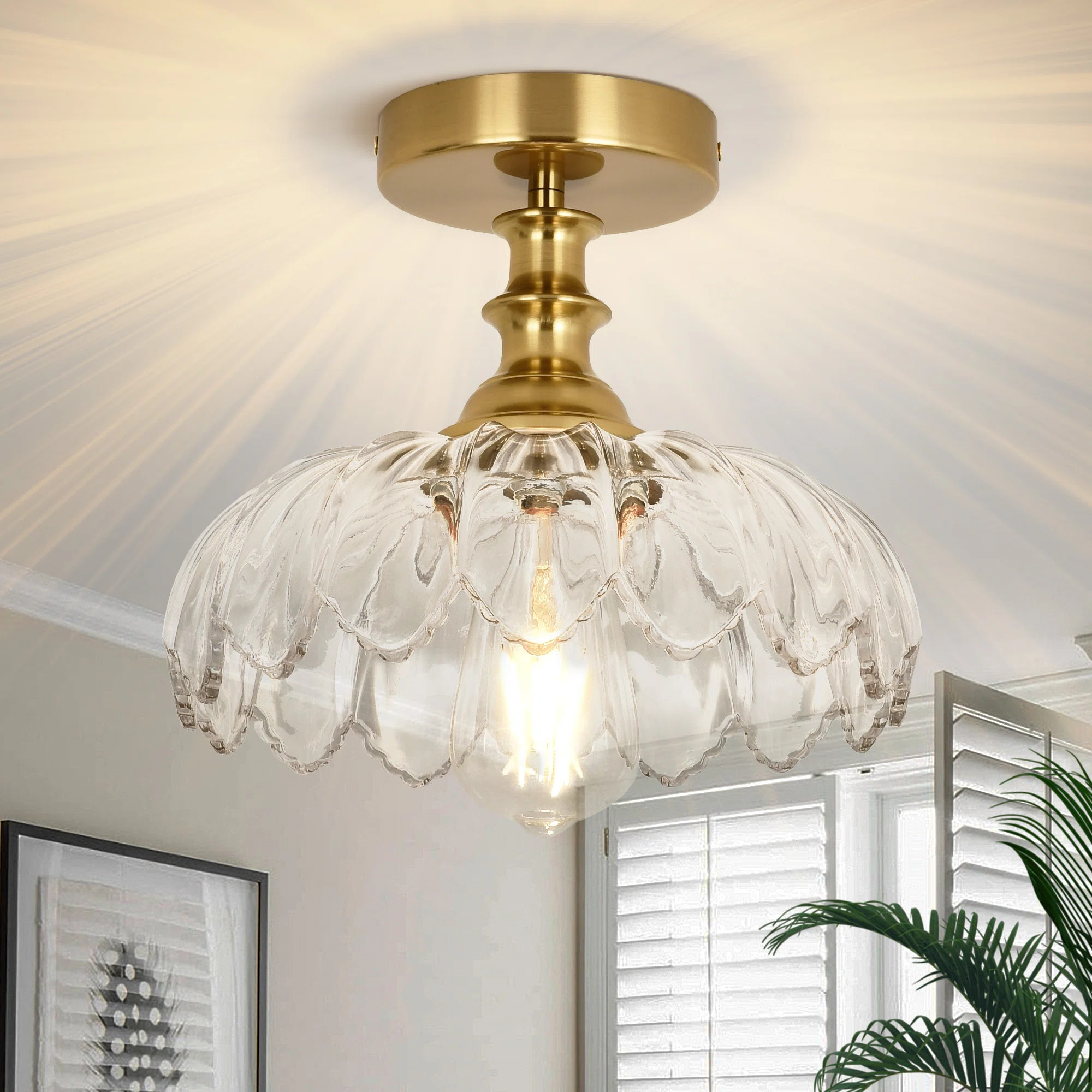 Junathean Flush Mount Ceiling Light | Wayfair North America