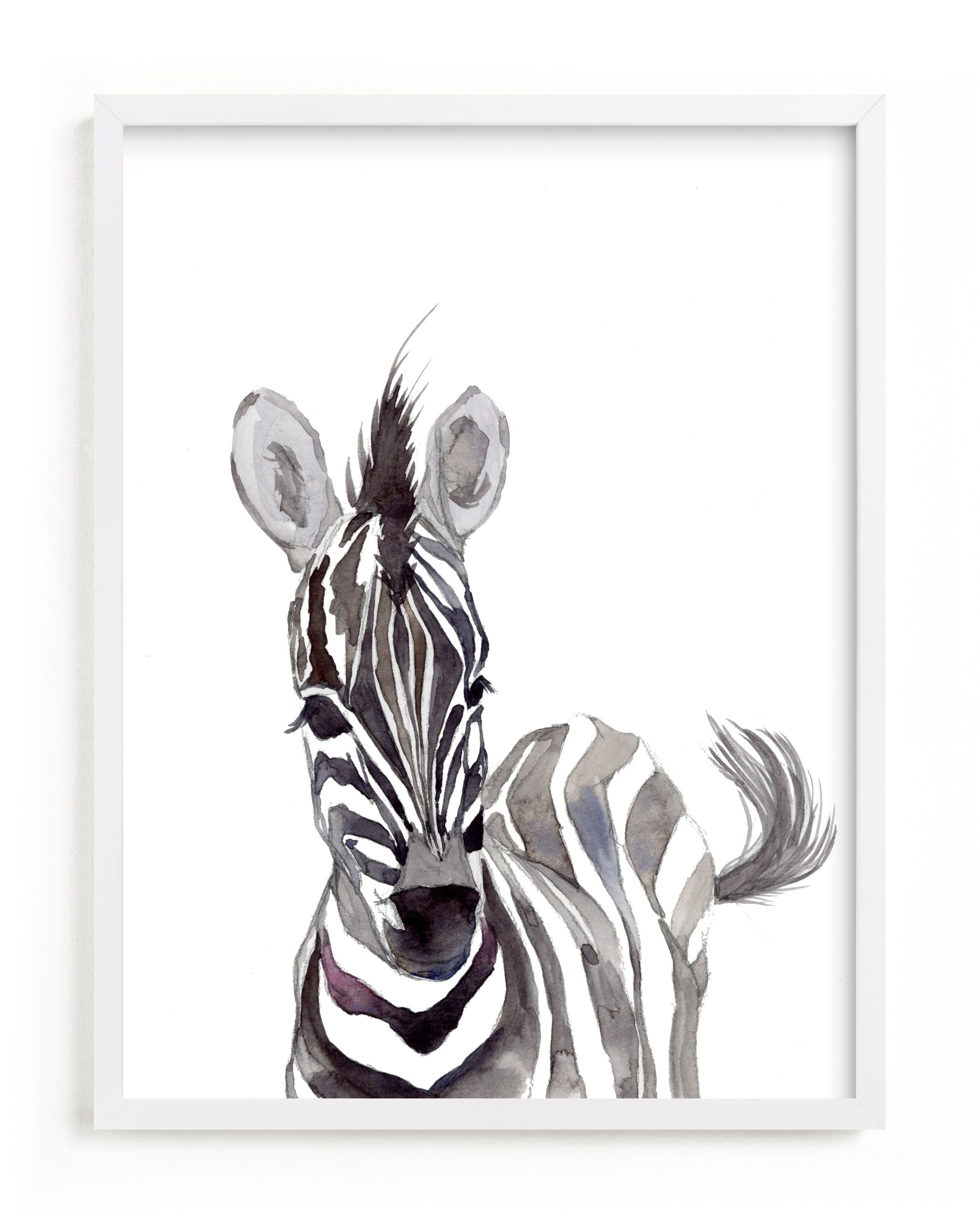 "Baby Animal Friends: Zebra" - Painting Limited Edition Art Print by Jieun K Rasband. | Minted
