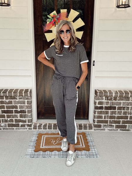 Amazon loungewear, travel wear, or where anywhere set. Comes in multiple pattern options perfect for every day style. 

#LTKOver40 #LTKActive #LTKFindsUnder50