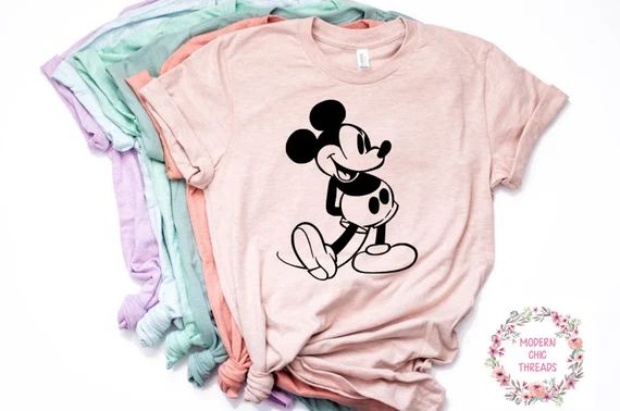 Vintage Mickey Mouse Shirt Trendy Unisex Disney | Etsy (US)