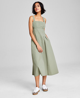 And Now This Women's Square-Neck Nylon Midi Dress, Exclusively at Macy's - Macy's | Macy's