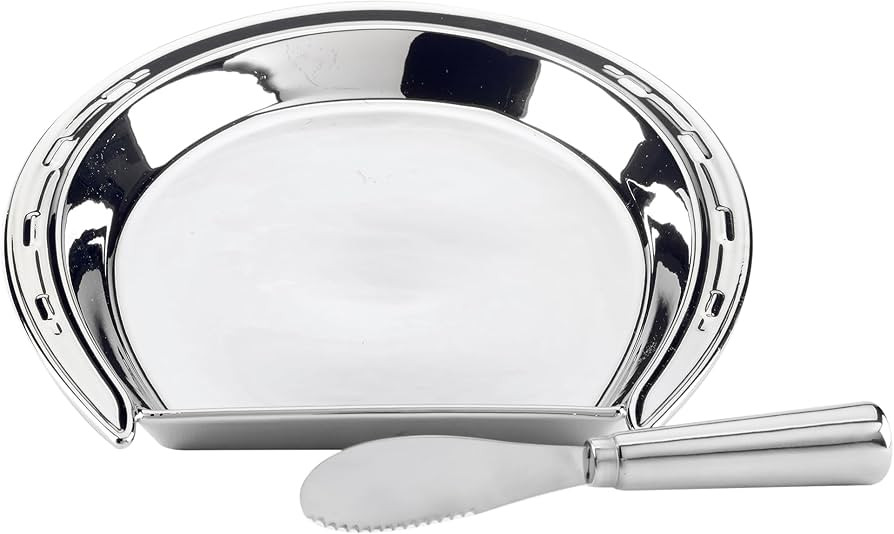 Derby Day at the Races Silver Coast 3-D Horseshoe Tray Set – Add race day glamour to your table... | Amazon (US)