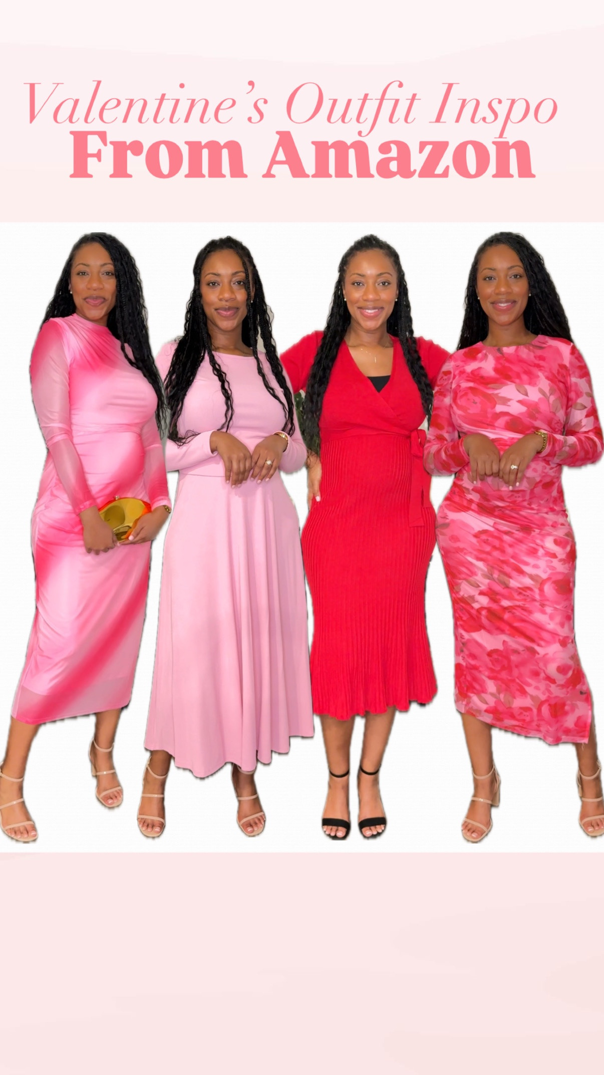 Amazon dresses for Valentine’s Day! ❤️🌹


Wearing a large in all except the red dress. Could have gotten a medium to be more fitted. 

#LTKU #LTKStyleTip #LTKFindsUnder50
