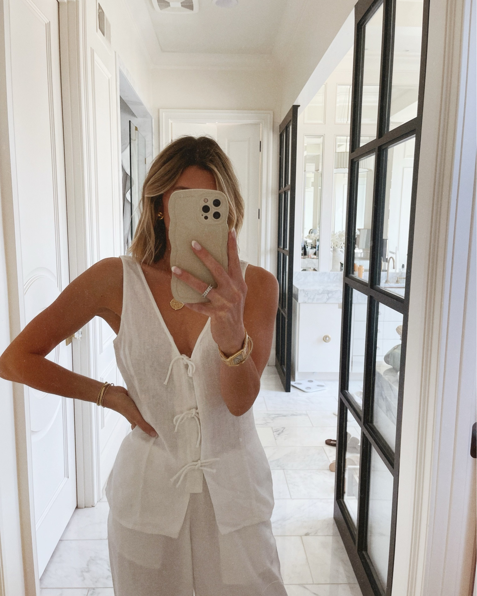 Matching lien set from Target under $50 I'm wearing size xs 