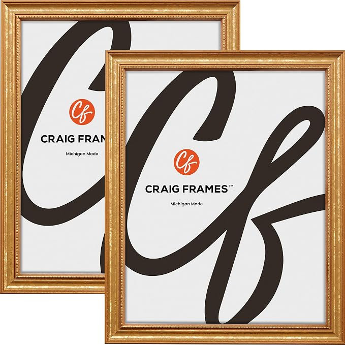 Craig Frames 10x12 Set of 2 Gold Picture Frames, Victorian Wood Wall Decor | Amazon (US)