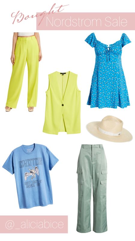 What I ended up buying from the sale! I got an XS in both neon pieces, medium in blue dress, small in the cargo pants and tee  

#LTKsalealert #LTKunder100 #LTKxNSale