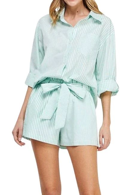 Sea breeze stripe top and short set | Mulberry & King