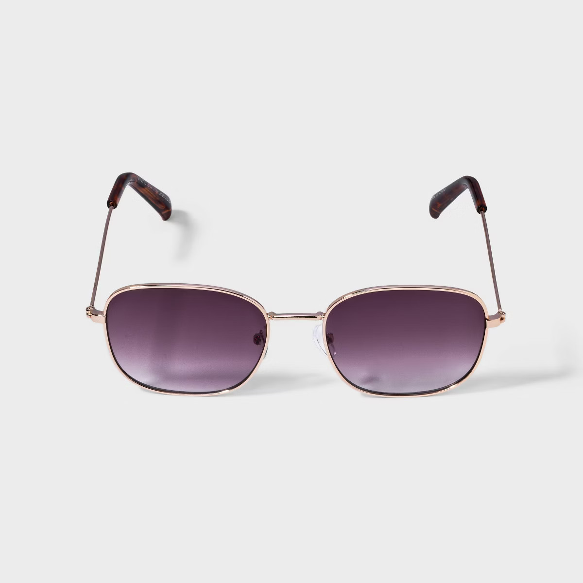 Women's Metal Rectangle Sunglasses - A New Day™ Gold | Target