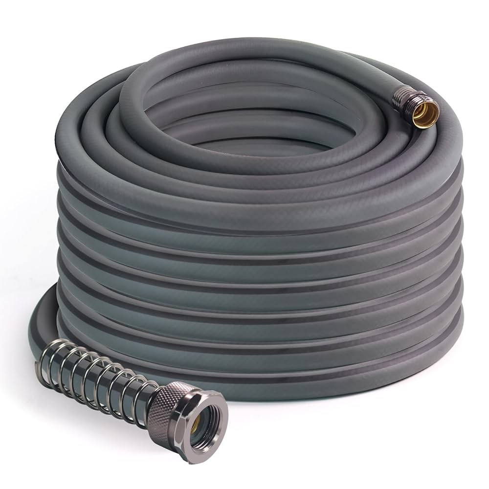 5/8’’ Heavy Duty Garden Hose 100 ft – Outdoor Hybird Water Hose with Solid Fitting - Flexib... | Amazon (US)