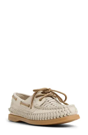 Sperry Authentic Original 2-Eye Woven Boat Shoe in Tofu Leather Smooth at Nordstrom Rack, Size 6.5 | Nordstrom Rack