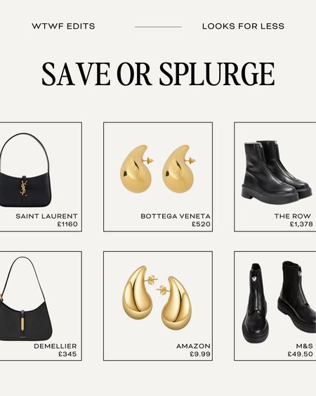 Get the look for less ✨ 

Saint Laurent, luxury, designer bag, bottega veneta earrings, the row boots, Marks & Spencer, Amazon fashion 

#LTKstyletip #LTKeurope #LTKSeasonal