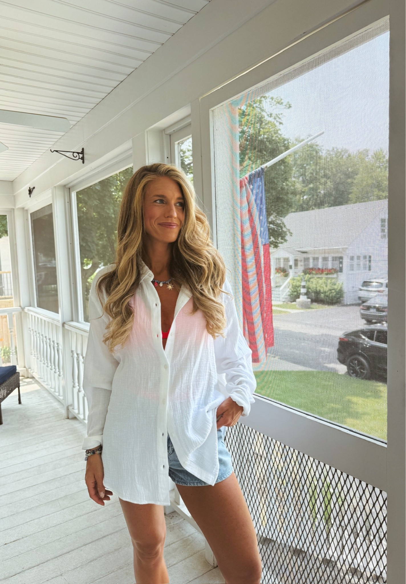 The perfect button down that works as a coverup and to wear day to day in the summer. Wearing my true size in the shirt & shorts! Sized up to a L in the swim.

#LTKTravel #LTKSwim #LTKSeasonal