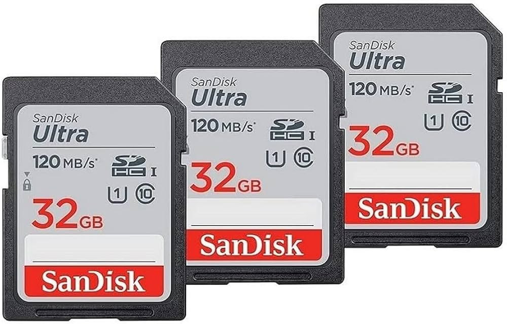 SanDisk 32GB 3-Pack Ultra SDHC UHS-I Memory Card (3x32GB) - SDSDUN4-032G-GN6IM [Older Version] | Amazon (US)