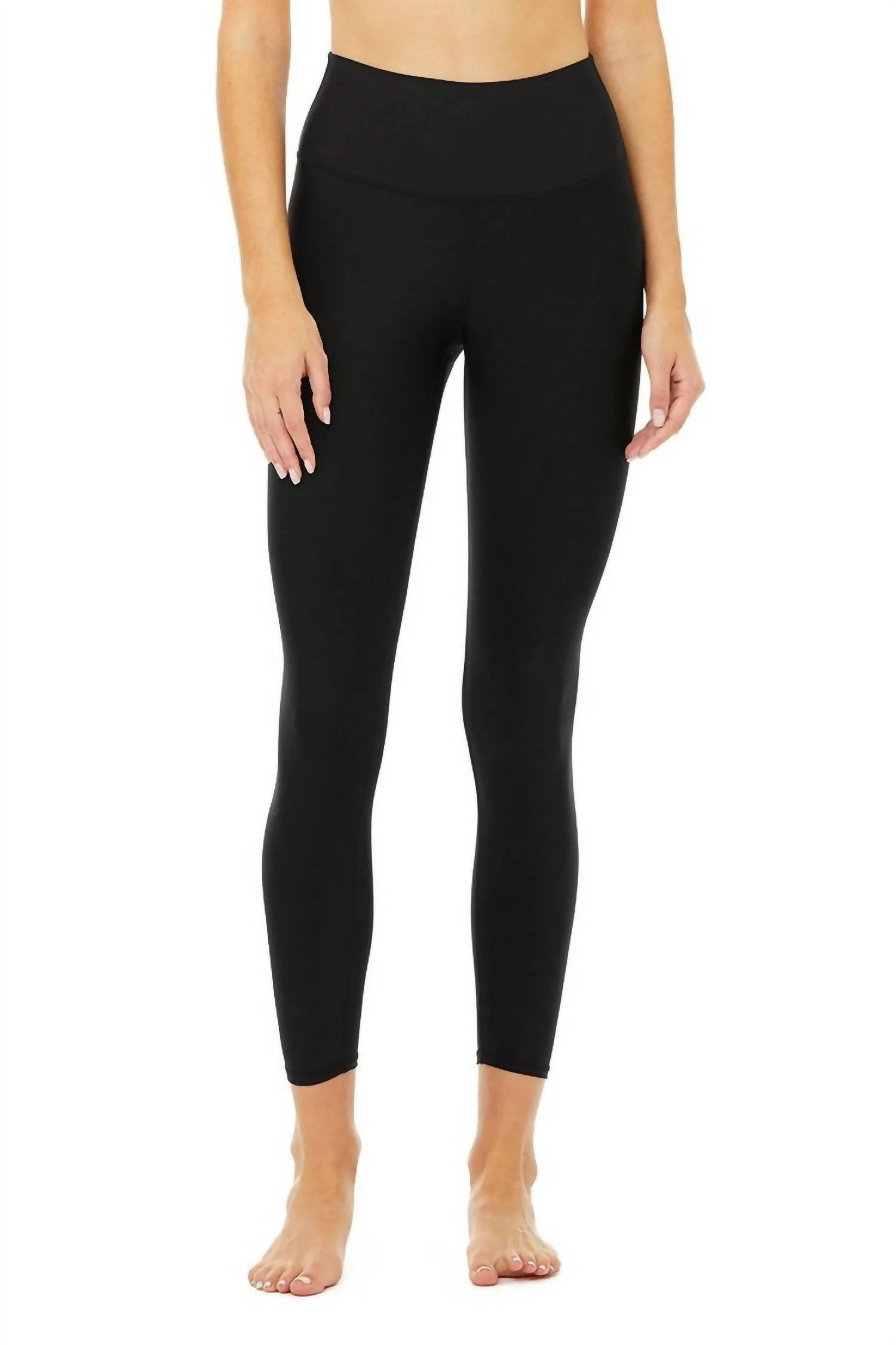 High Waist Airlift 7/8 Leggings In Black | Shop Simon