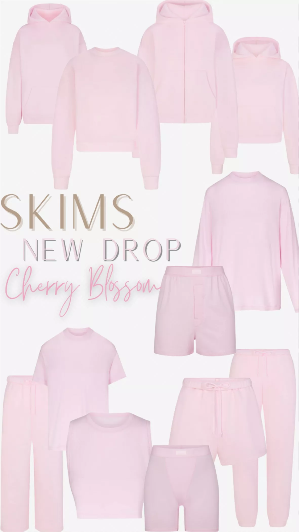Skims Classic Hoodie in Pink