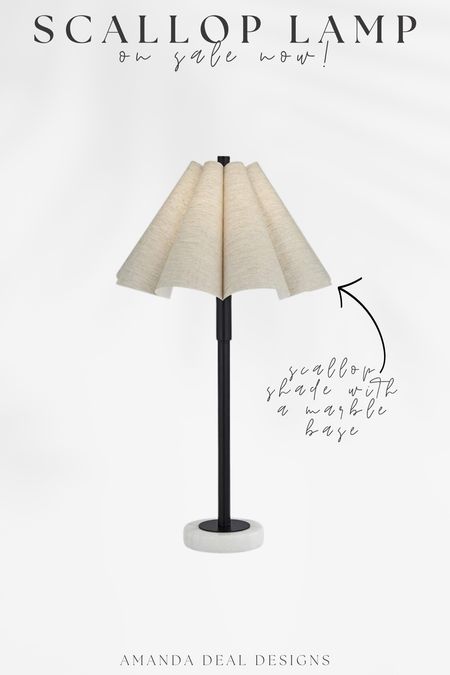 The cutest scallop table lamps with a marble base are on sale now!! 

Find more content on Instagram @amandadealdesigns for more sources and daily finds from crate & barrel, CB2, Amber Lewis, Loloi, west elm, pottery barn, rejuvenation, William & Sonoma, amazon, shady lady tree, interior design, home decor, studio mcgee x target, bedroom furniture, living room, bedroom, bedroom styling, restoration hardware, end table, side table, framed art, vintage art, wall decor, area rugs, runners, vintage rug, target finds, sale alert, tj maxx, Marshall’s, home goods, table lamps, threshold, target, wayfair finds, Turkish pillow, Turkish rug, sofa, couch, dining room, high end look for less, kirkland’s, Ballard designs, wayfair, high end look for less, studio mcgee, mcgee and co, target, world market, sofas, loveseat, bench, magnolia, joanna gaines, pillows, pb, pottery barn, nightstand, throw blanket, target, joanna gaines, hearth & hand, floor lamp, world market, faux olive tree, throw pillow, lumbar pillows, arch mirror, brass mirror, floor mirror, designer dupe, counter stools, barstools, coffee table, nightstands, console table, sofa table, dining table, dining chairs, arm chairs, dresser, chest of drawers, Kathy kuo, LuLu and Georgia, Christmas decor, Xmas decorations, holiday, Christmas Eve, NYE, organic, modern, earthy, moody

#LTKsalealert #LTKhome #LTKfindsunder100