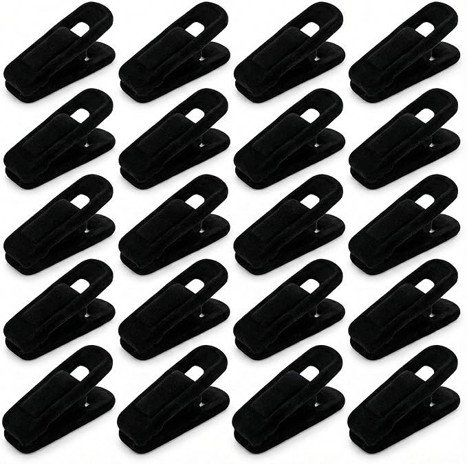 Velvet Hanger Clips 20 Pack – Non-Slip Clips for Pants & Skirts, Gentle on Fabrics, Strong Grip... | Amazon (US)