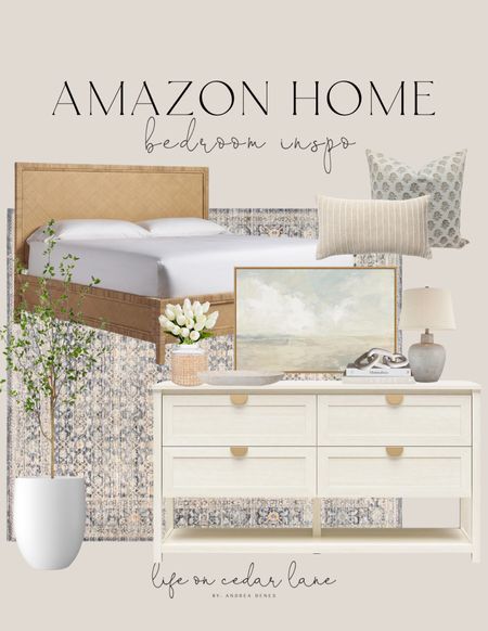 Amazon Bedroom Inspo - refresh your bedroom with these gorgeous finds! Loving this beautiful bed and luxe-look dress. A faux tree makes for the perfect accessories! 

#founditonamazon

#LTKHome #LTKSaleAlert