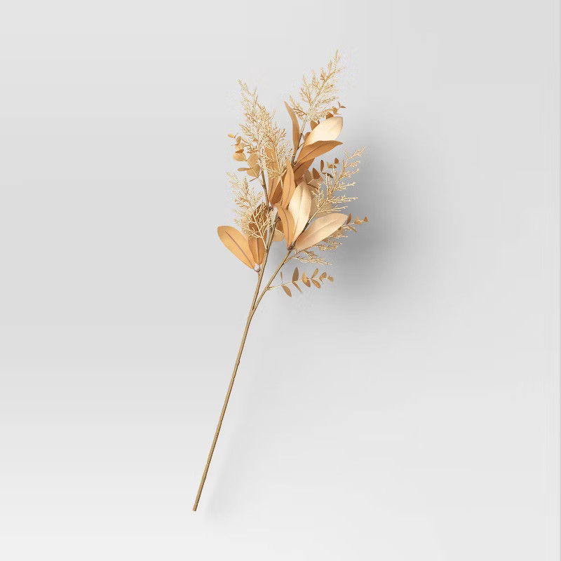Leaf Stem Arrangement Gold - Threshold™ | Target