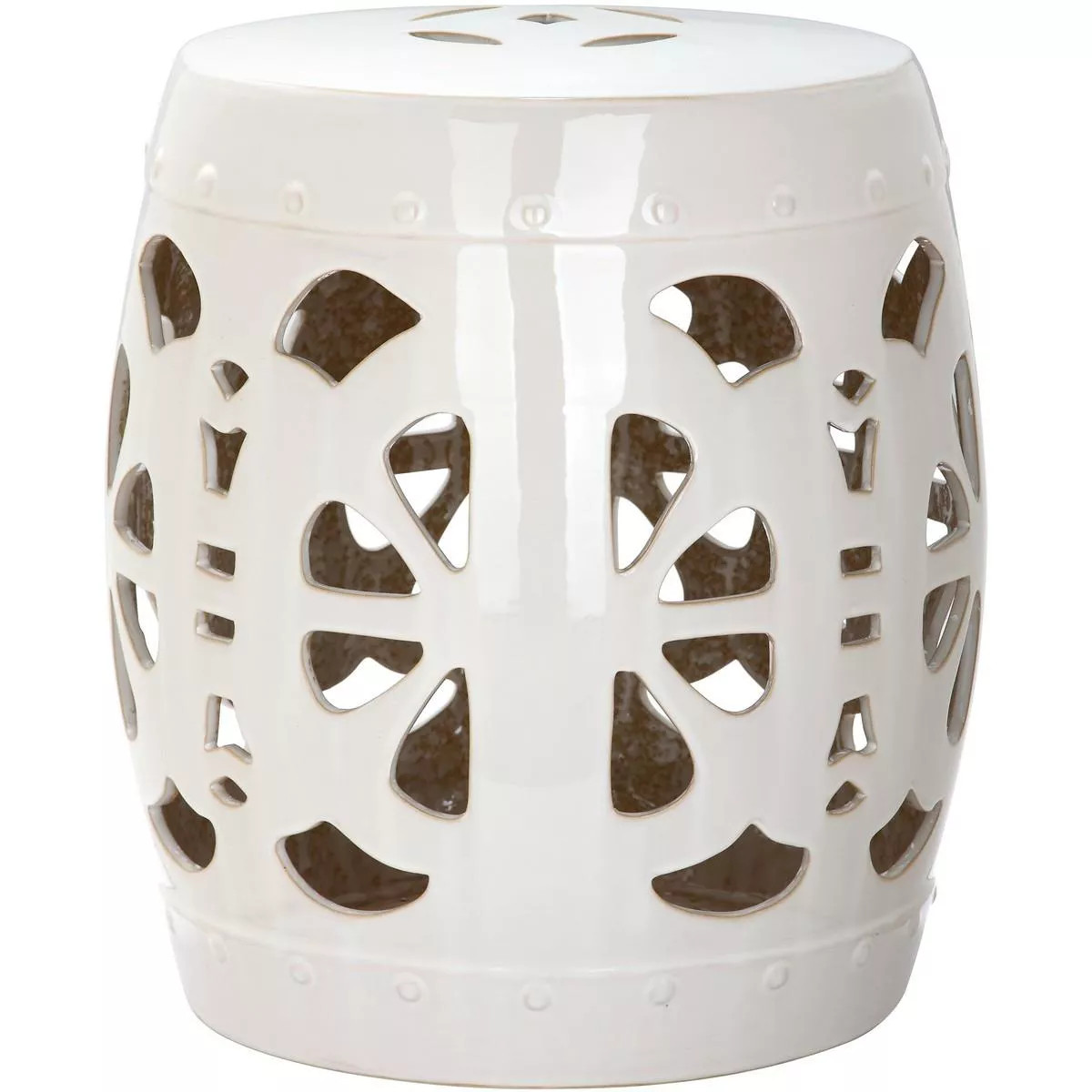 Stencil Blossom Ceramic Garden Stool  - Safavieh | Target