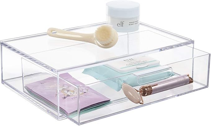 Amazon.com: STORi Audrey Stackable Clear Plastic Organizer Drawer | 12-Inches Wide | Organize Eye... | Amazon (US)