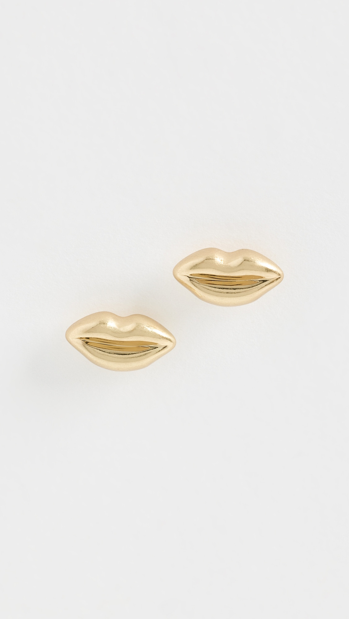 Clare V. Lips Stud Earrings Vintage Gold One Size | Shopbop