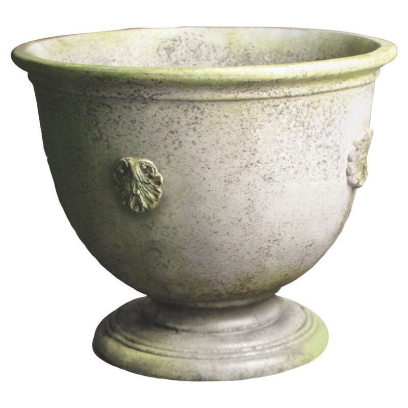 30" French Anduze Urn, White Moss | One Kings Lane
