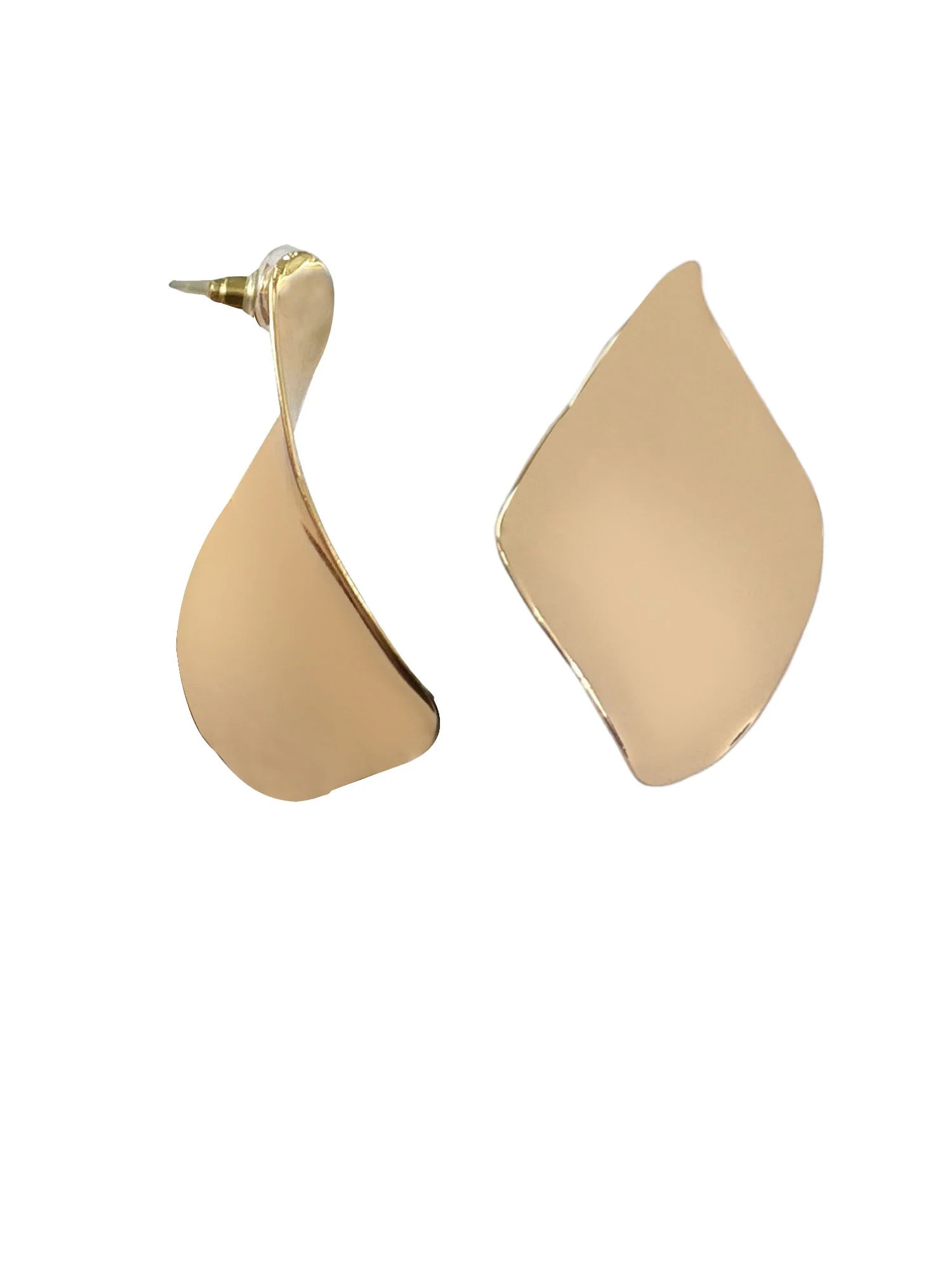 Time and Tru Gold Plated Geometric Statement Earrings for Women and Teens | Walmart (US)