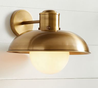 Carneros Indoor/Outdoor Milk Glass Sconce | Pottery Barn (US)