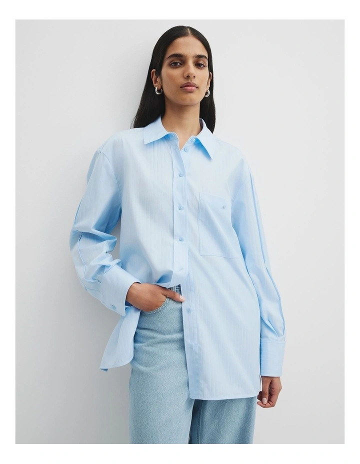 Country RoadHerringbone Shirt in Sky | Myer