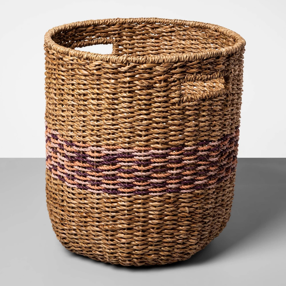 Tall Basket Pink Striped 17""x15"" - Opalhouse | Target