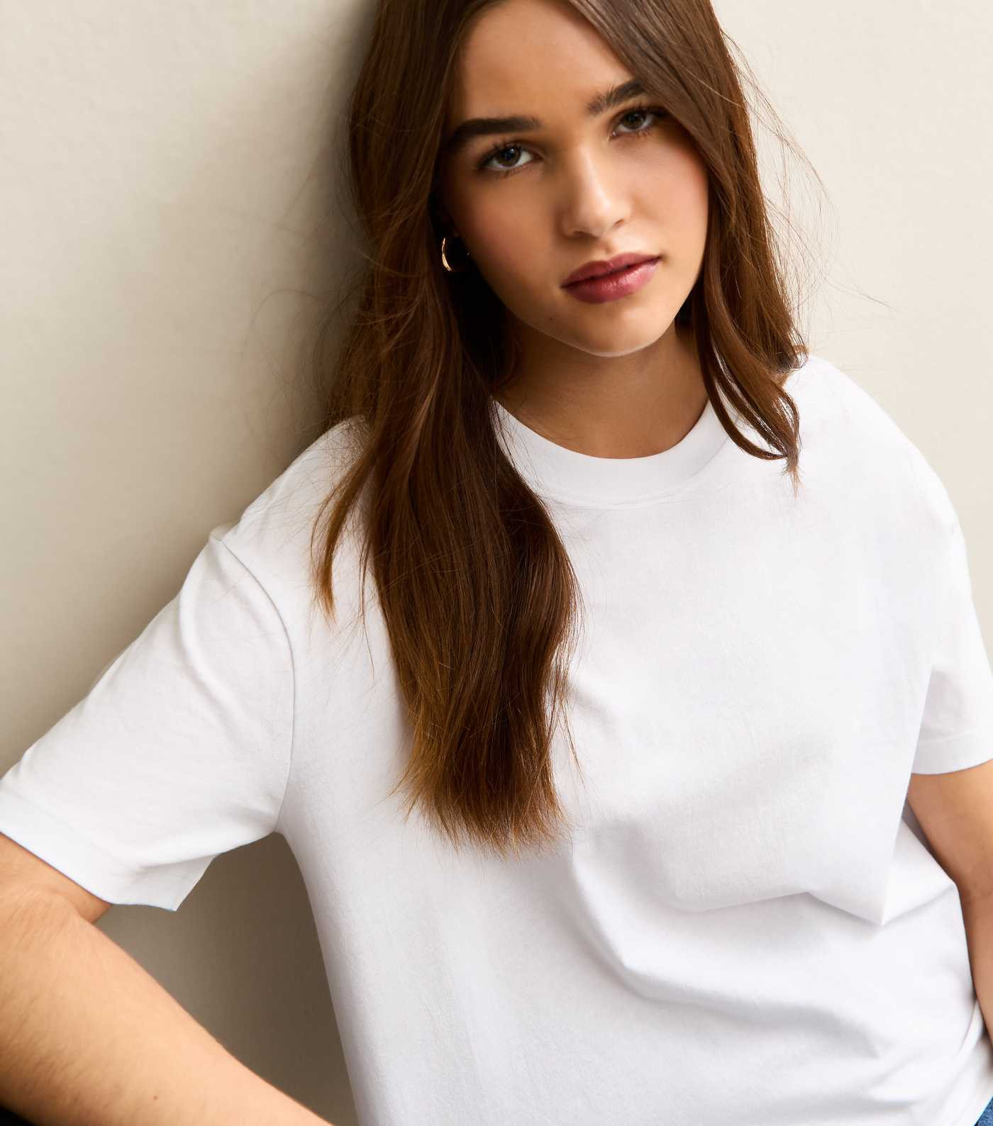 White Cotton Boxy Fit T-Shirt | New Look | New Look (UK)