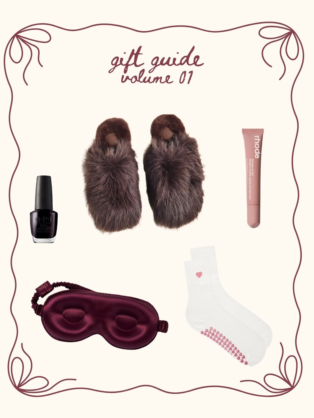 holiday gift guide volume 1! 
loving these fuzzy slippers, pilates socks and this super cozy eye mask. perfect holiday gift guide with price ranges from $10-$50. 
#holidaygiftguide #christmaslist #wishlist #giftsforher

#LTKGiftGuide #LTKHoliday #LTKCyberWeek