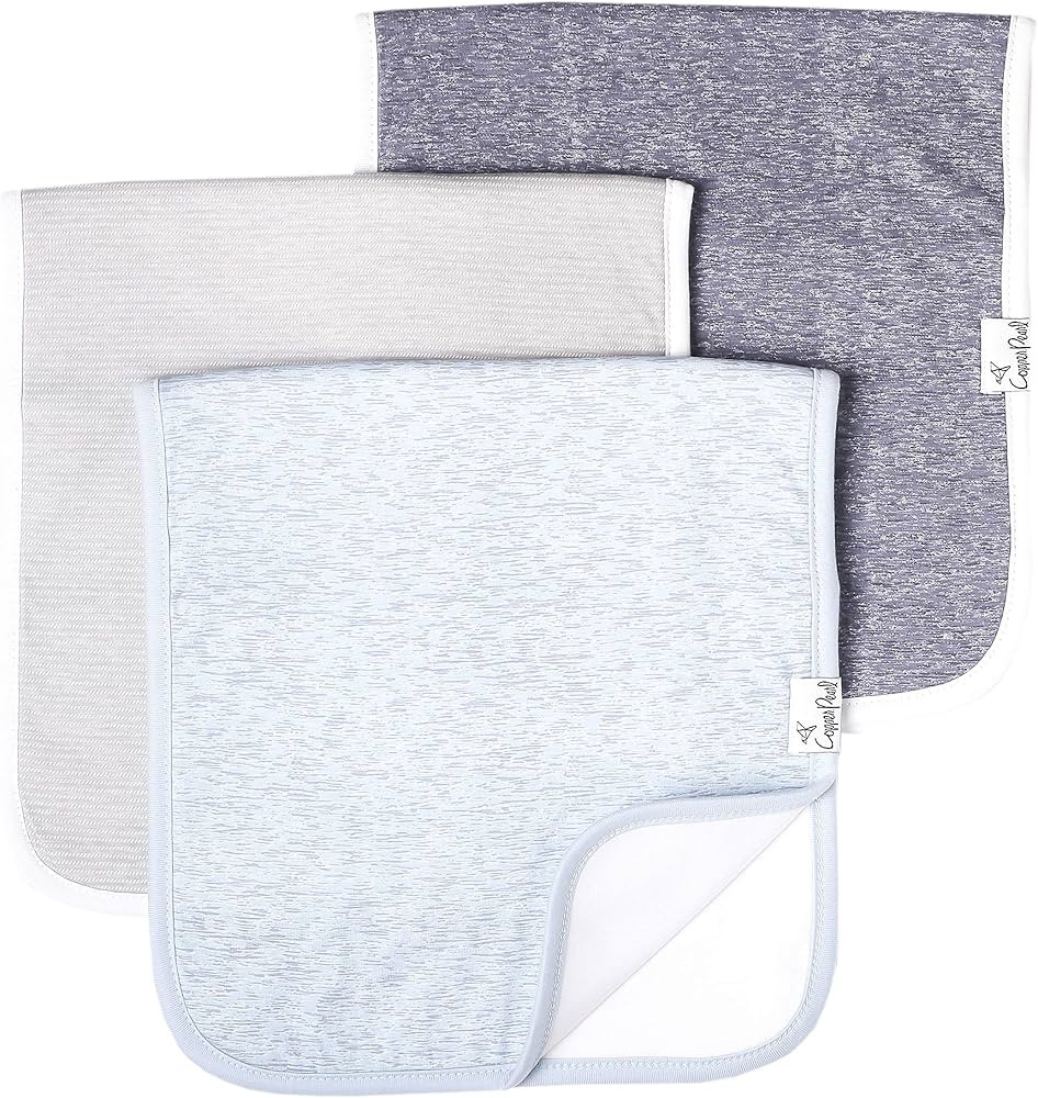 Copper Pearl Premium Baby Burp Cloths - 3-Pack Large Cotton Burp Cloths, Extra Soft Spit Up Rags ... | Amazon (US)