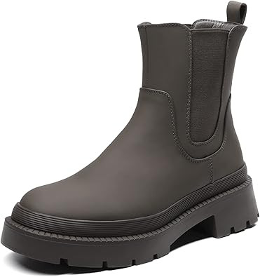 DREAM PAIRS Women's Chelsea Platform Boots Ankle Booties Shoes | Amazon (US)